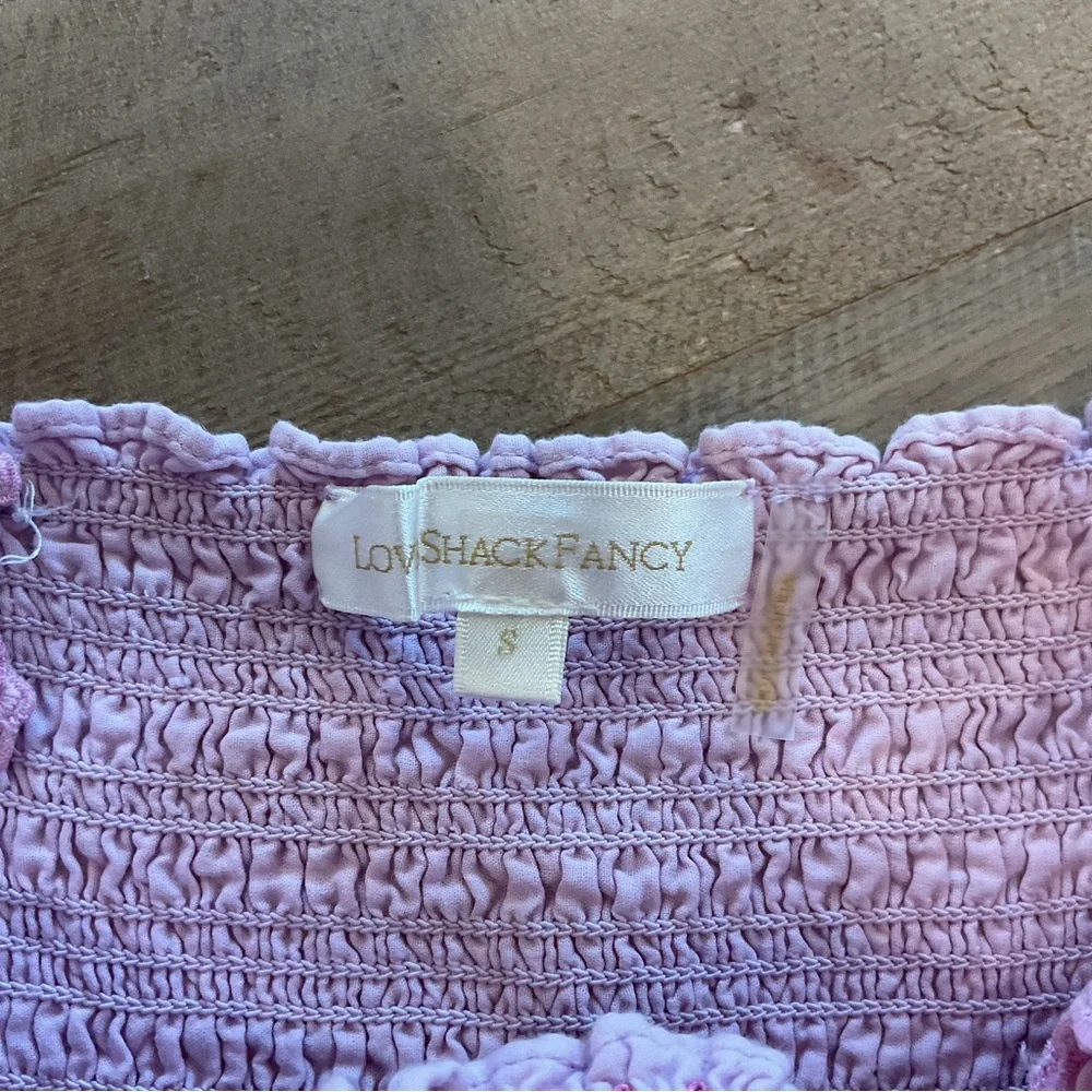LoveShackFancy Jax‎ Mini Dress in Lavender Fields - Picture 7 of 12